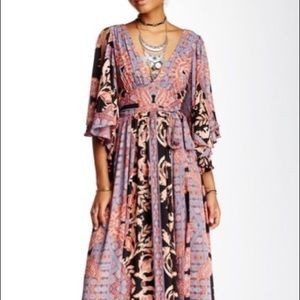NWT Free People floral print maxi dress